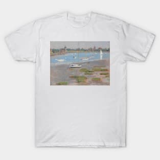 Low Tide, Riverside Yacht Club by Theodore Robinson T-Shirt